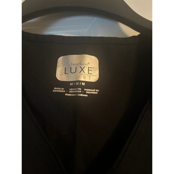 GUC Lot of 2 Dickies/Cherokee Luxe Women's Scrub Tops Black/Maroon Size Medium - Picture 4 of 7